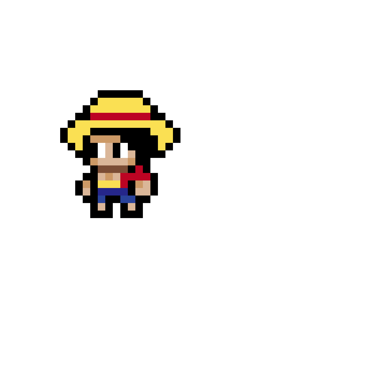 Pärlplatta mönster för Luffy