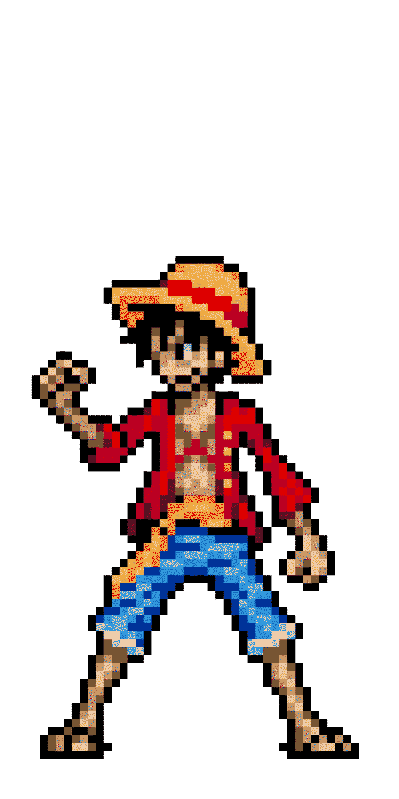 Pärlplatta mönster för Luffy