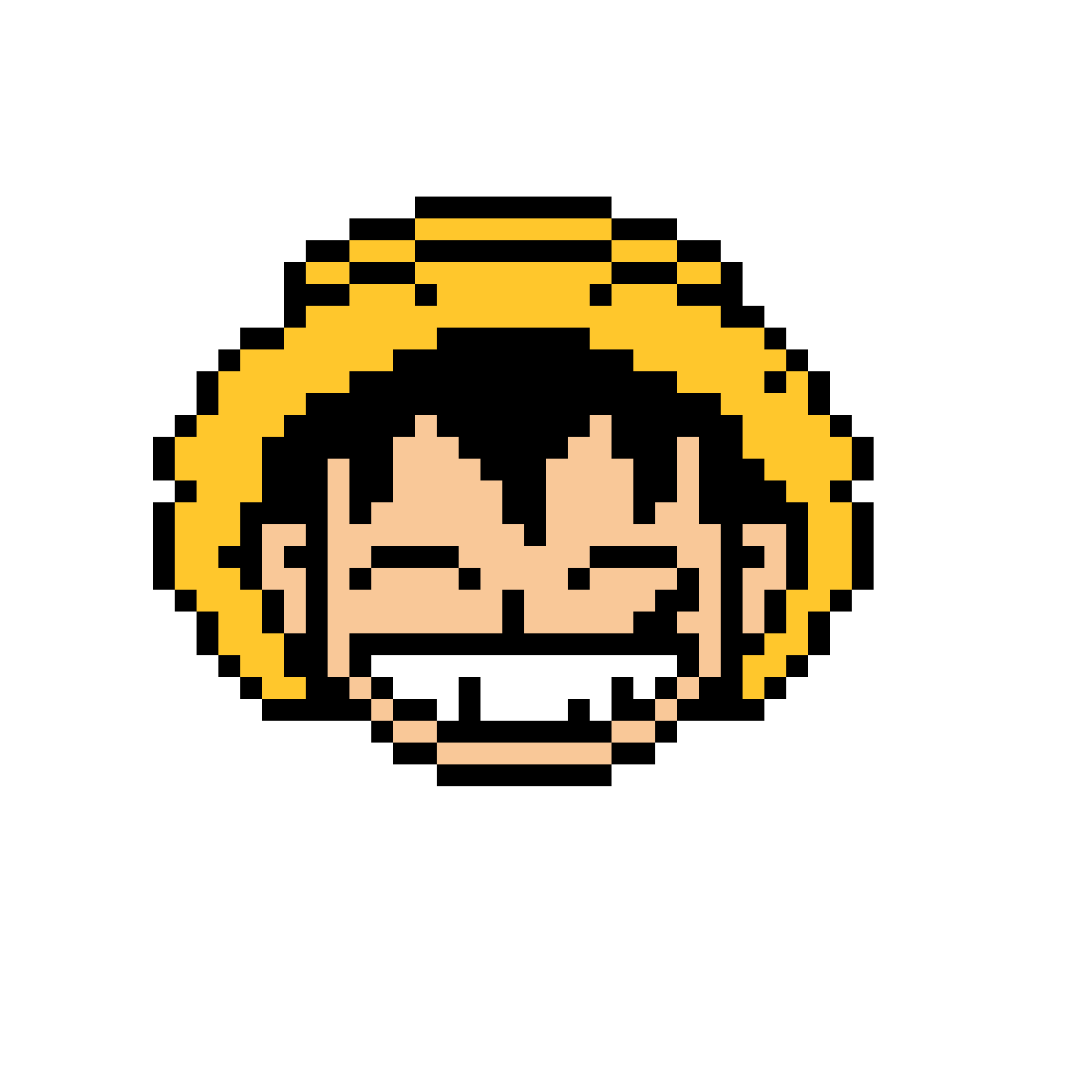 Pärlplatta mönster för luffy cabeza