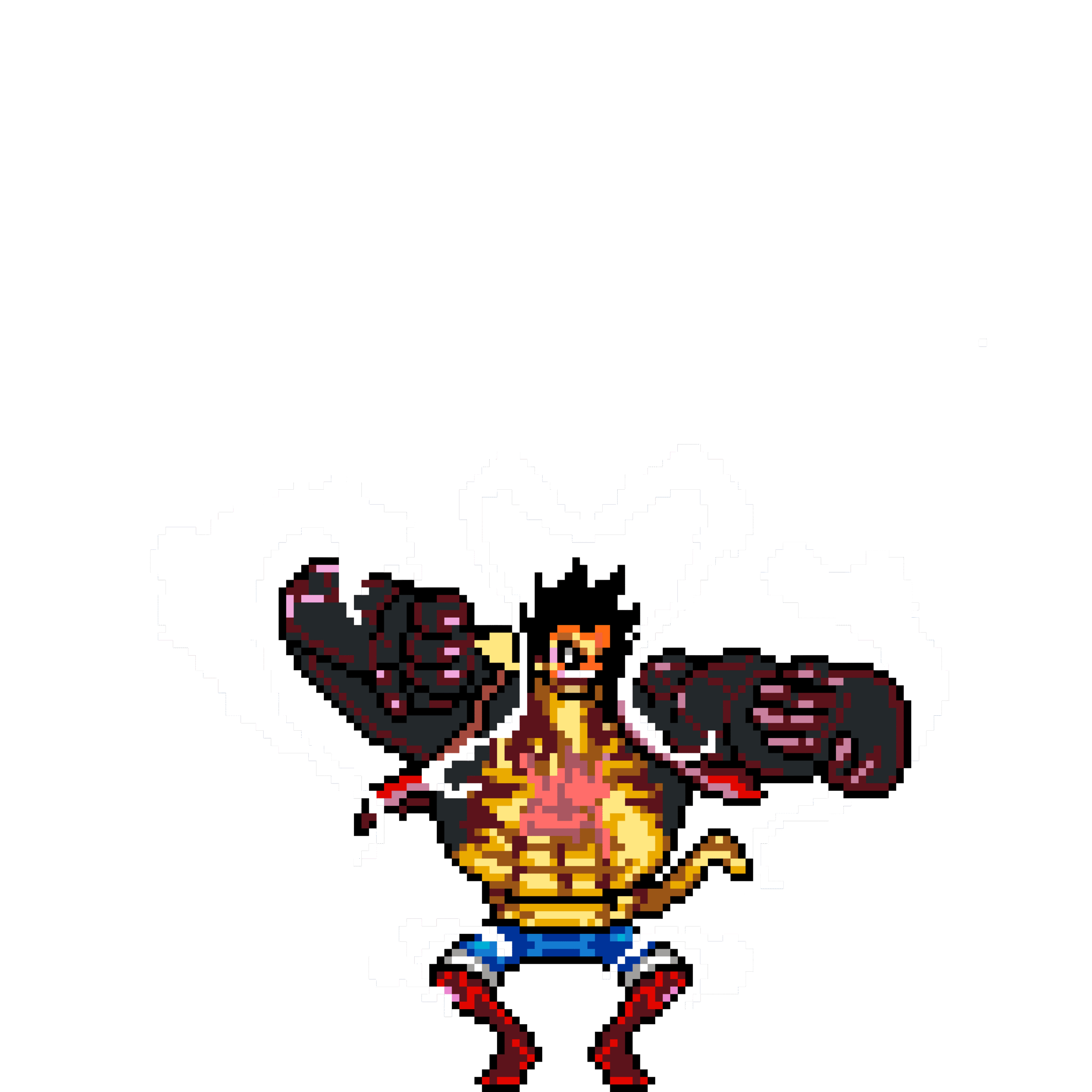 Pärlplatta mönster för luffy gear 4