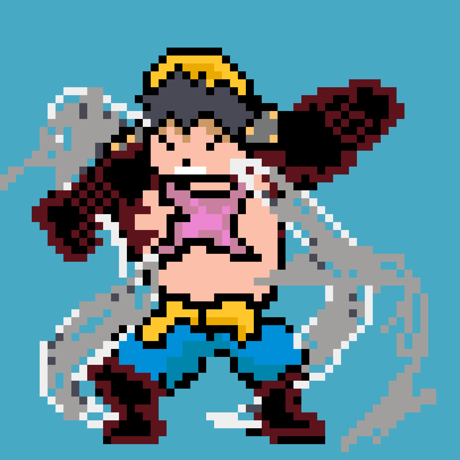 Pärlplatta mönster för Luffy Gear 4