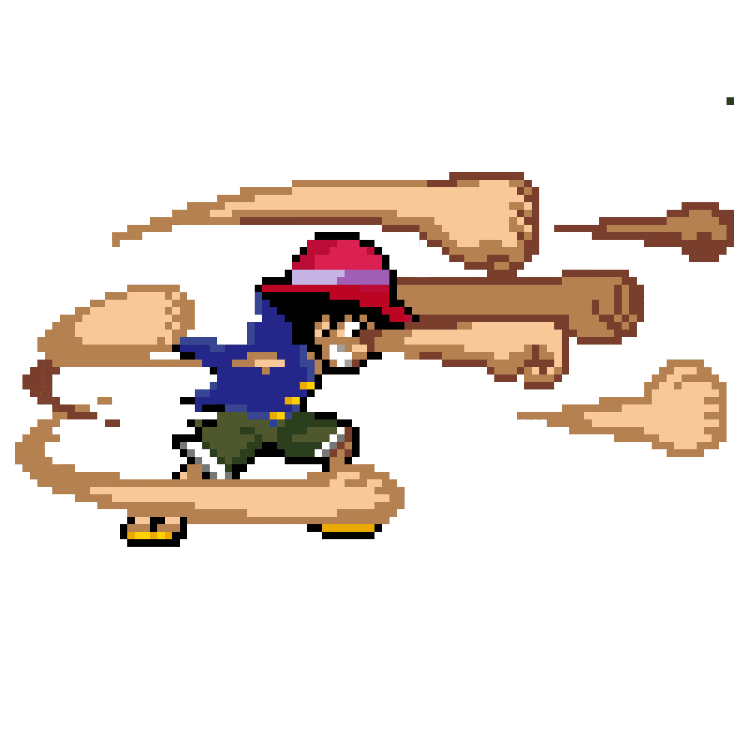 Pärlplatta mönster för Luffy med
