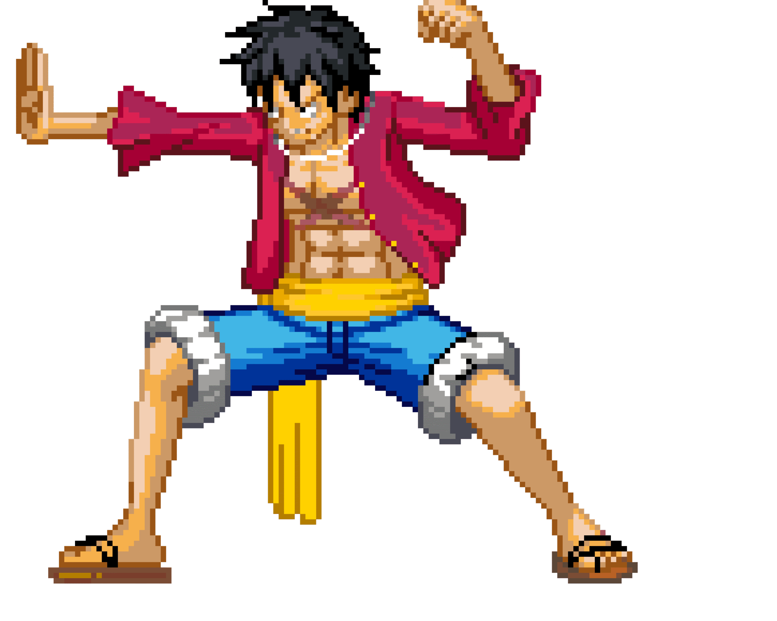 Pärlplatta mönster för luffy one piece mugen