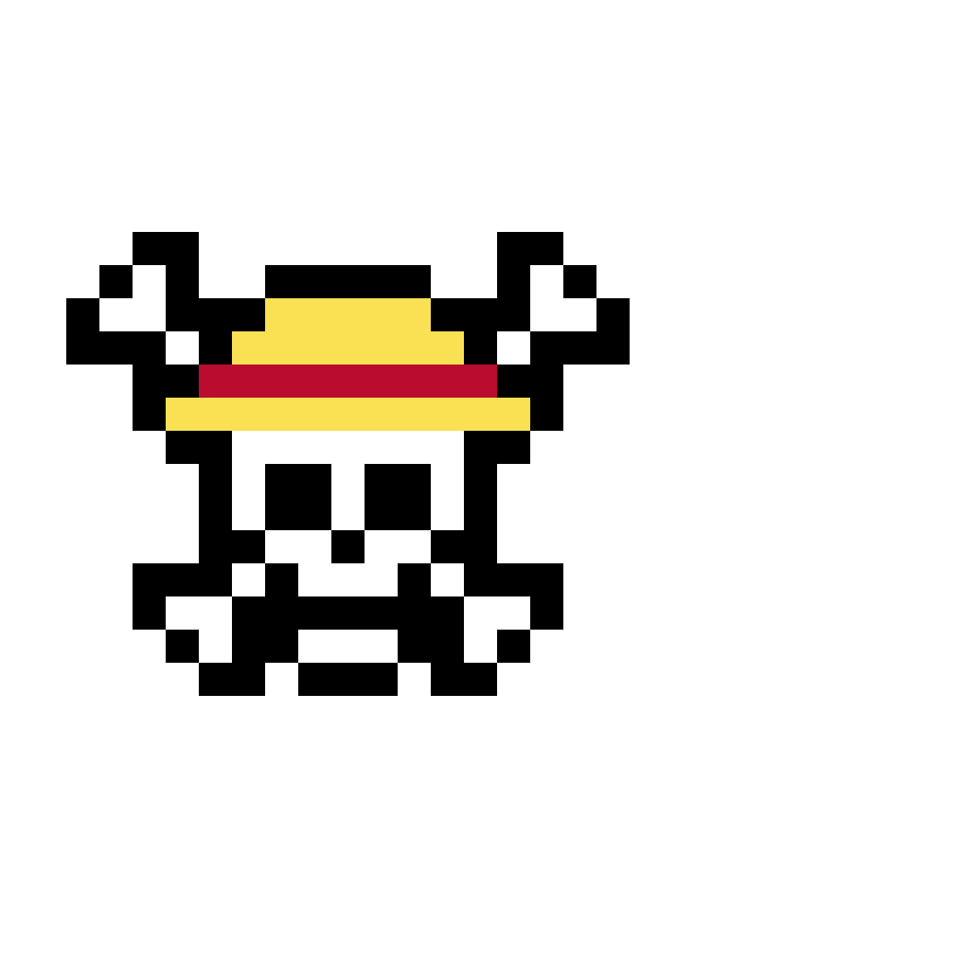 Pärlplatta mönster för monkey d luffy