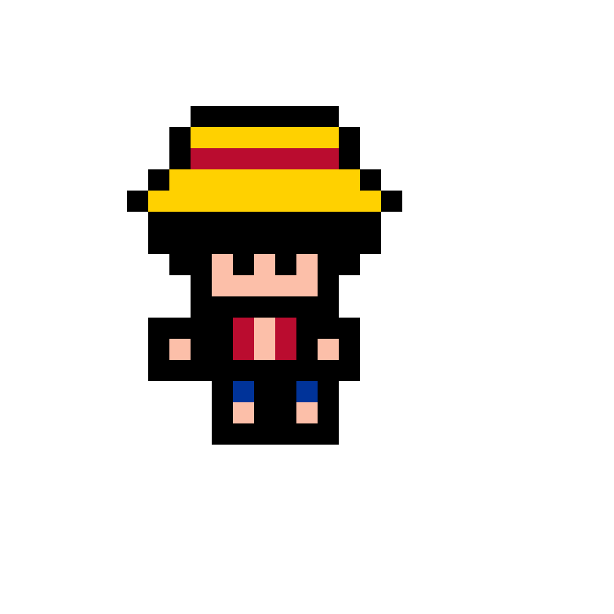 Pärlplatta mönster för Monkey D. Luffy