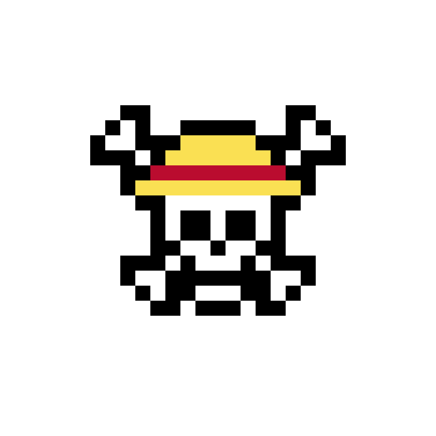 Pärlplatta mönster för One Piece Logo
