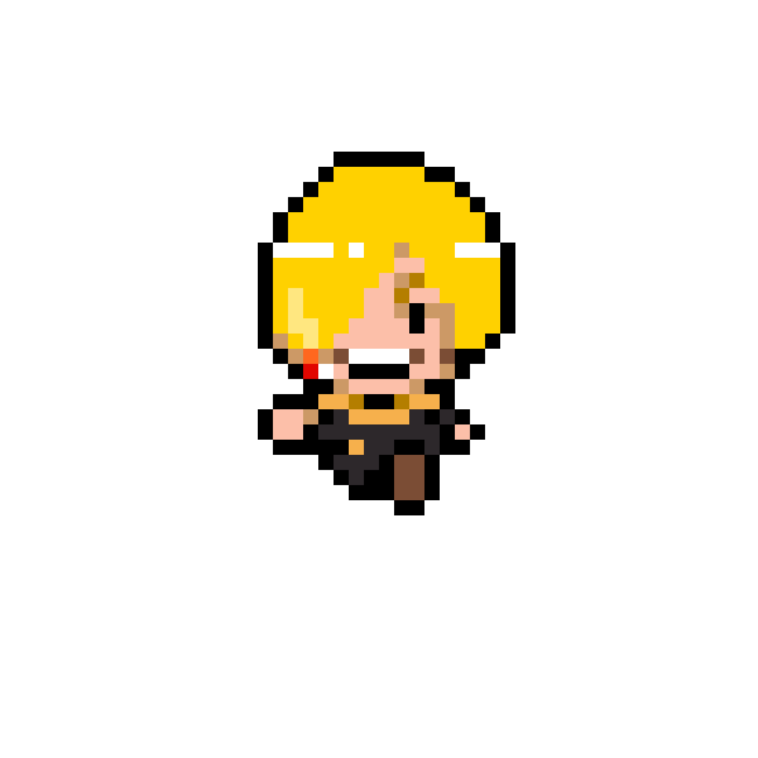 Pärlplatta mönster för Sanji