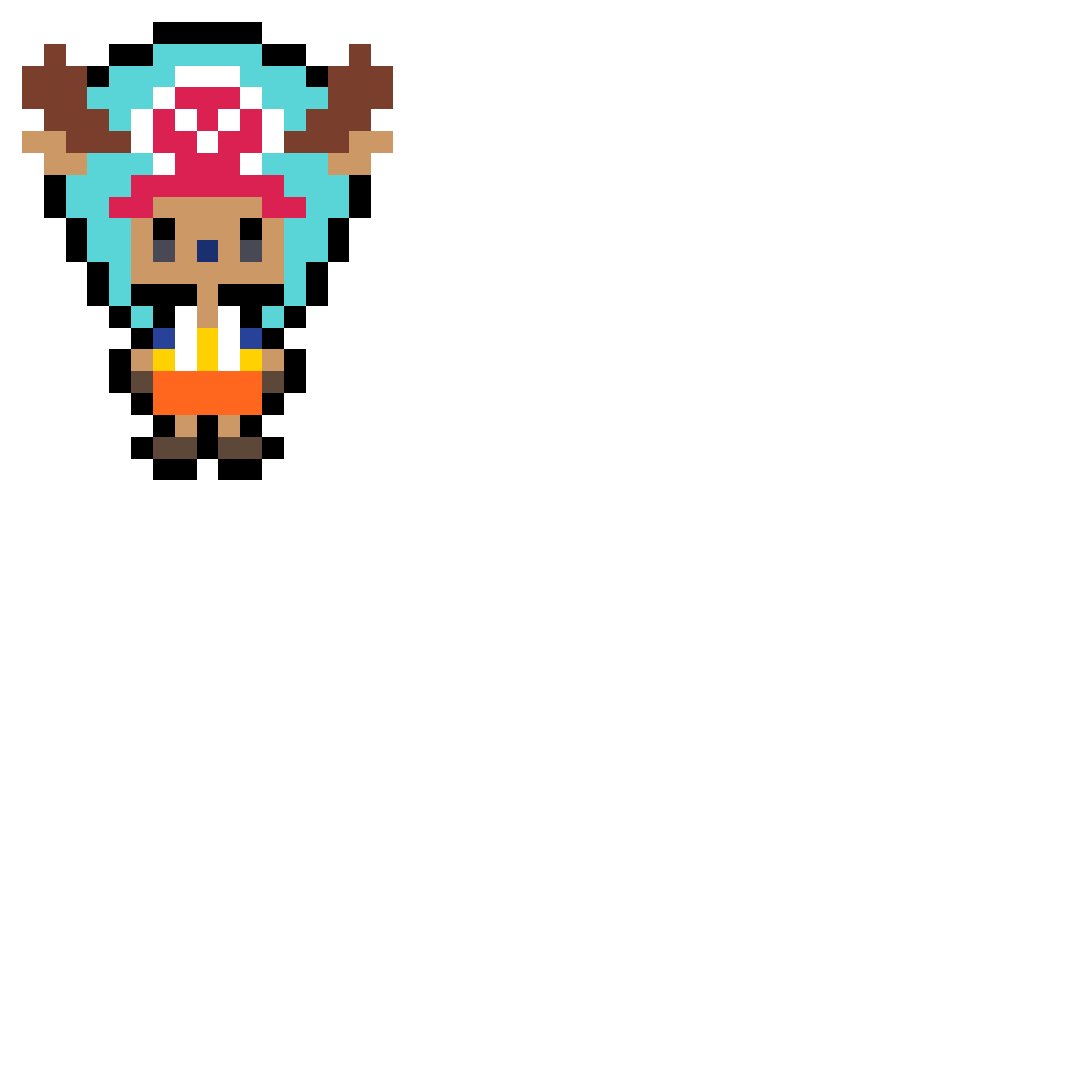 Pärlplatta mönster för Tony Tony Chopper (Post-Time Skip)