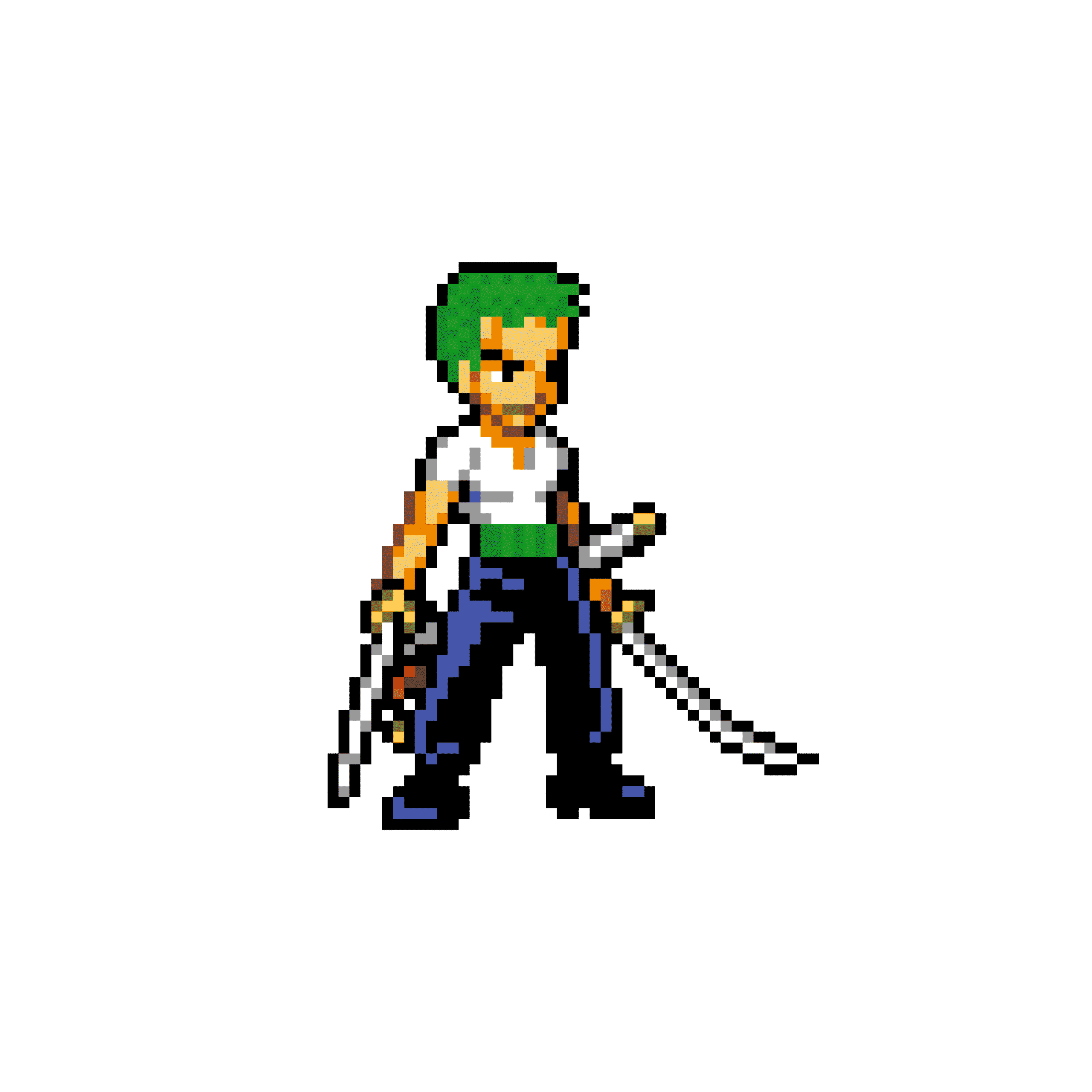 Pärlplatta mönster för Zoro