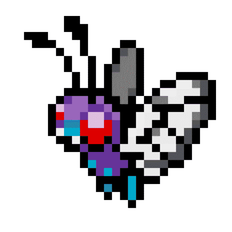 #012 Butterfree – Pokemon Pärlplatta Mönster