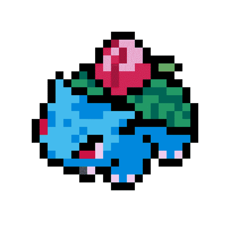 #02 Ivysaur – Pokemon Pärlplatta Mönster