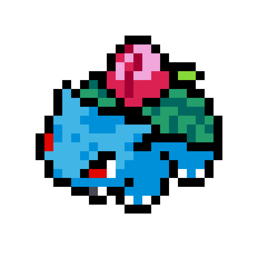 Pärlplatta mönster för #02 Ivysaur