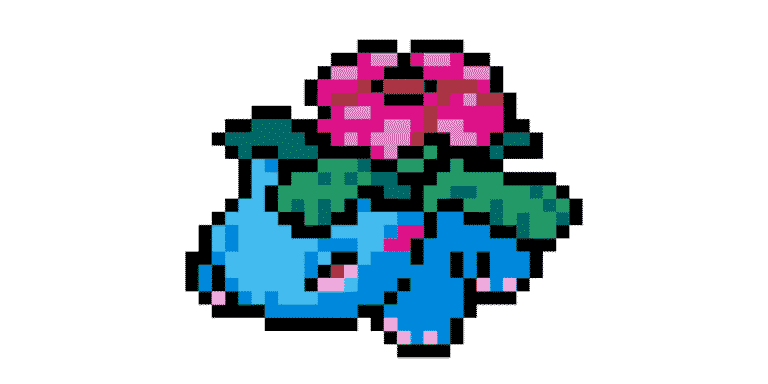 #03 Venusaur – Pokemon Pärlplatta Mönster