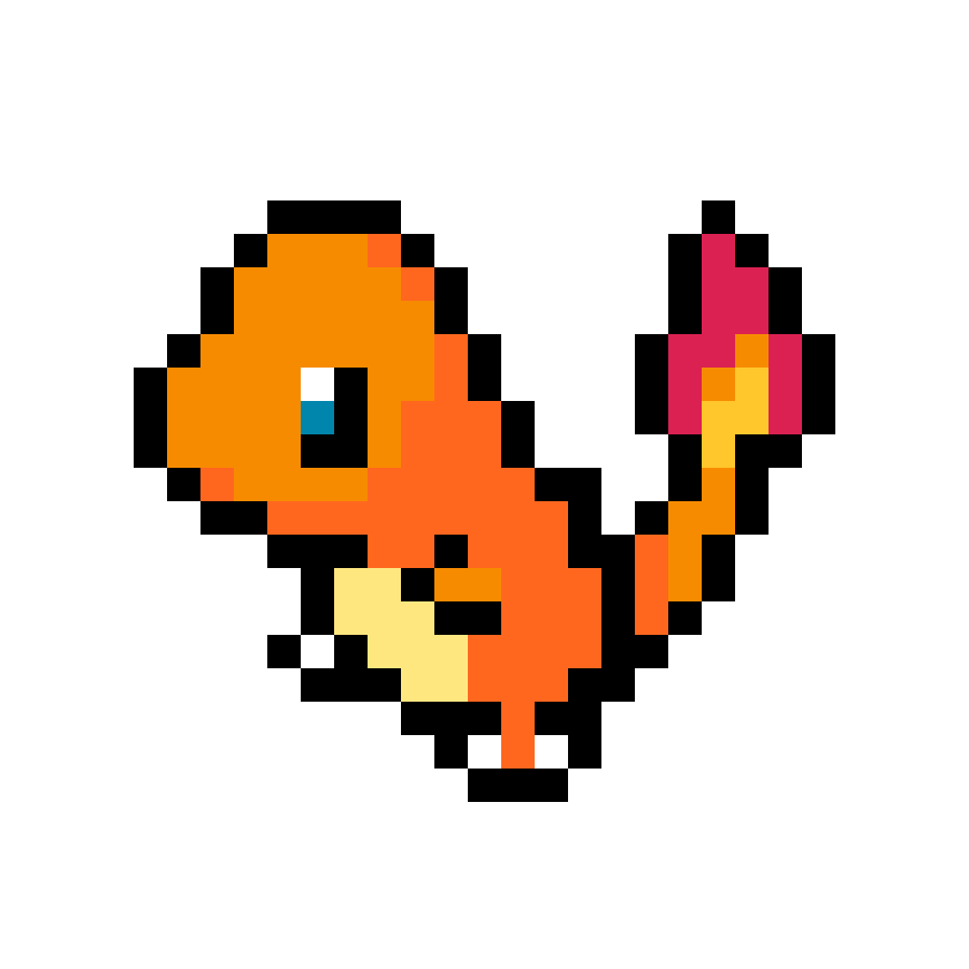 Pärlplatta mönster för #04 Charmander