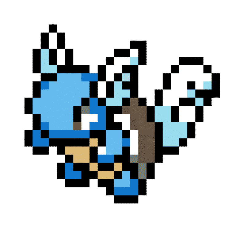 #08 Wartortle – Pokemon Pärlplatta Mönster