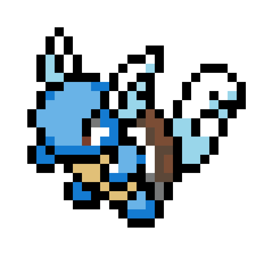 Pärlplatta mönster för #08 Wartortle