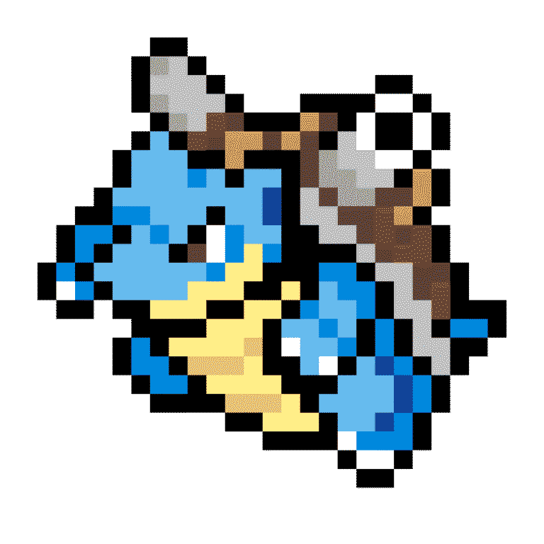 #09 Blastoise – Pokemon Pärlplatta Mönster