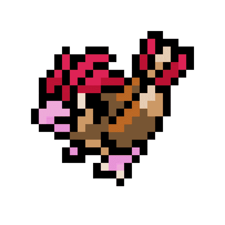 #17 Pidgeotto – Pokemon Pärlplatta Mönster