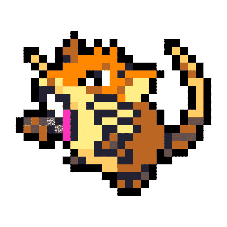 #20 Raticate – Pokemon Pärlplatta Mönster