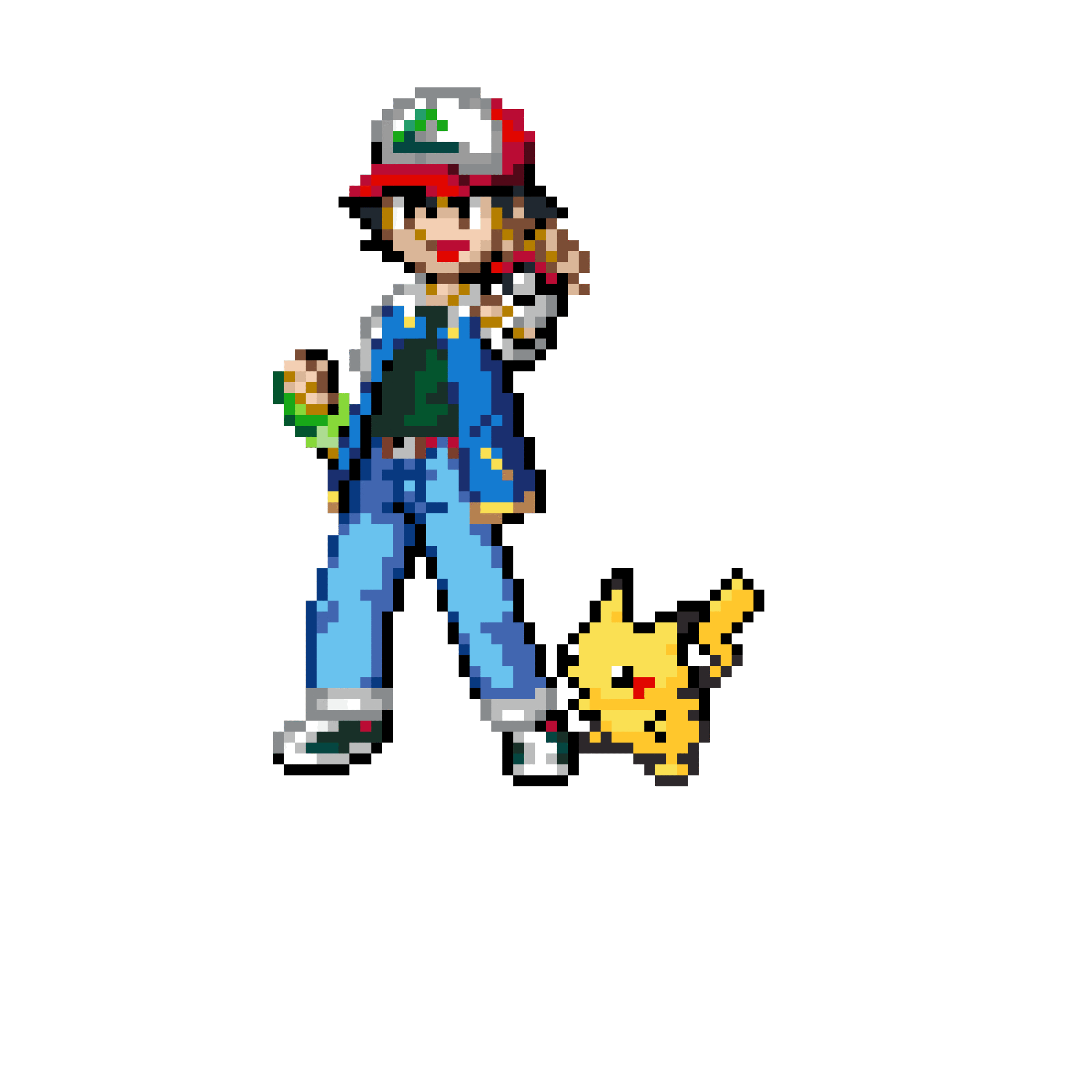 Pärlplatta mönster för Ash y Pikachu