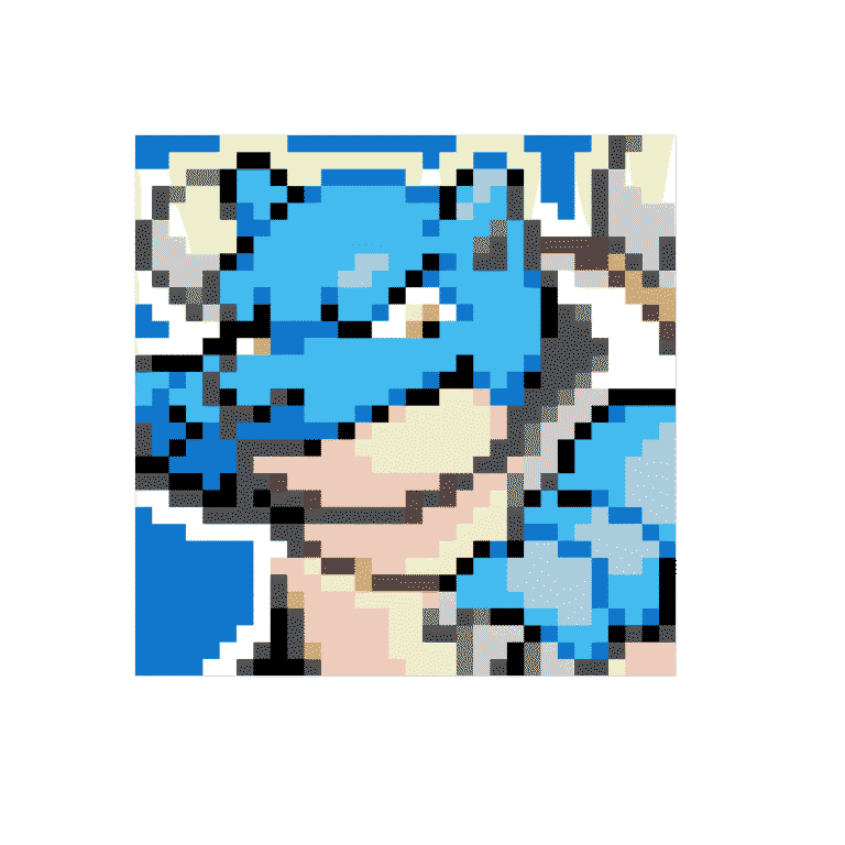 Blastoise – Pokemon Pärlplatta Mönster