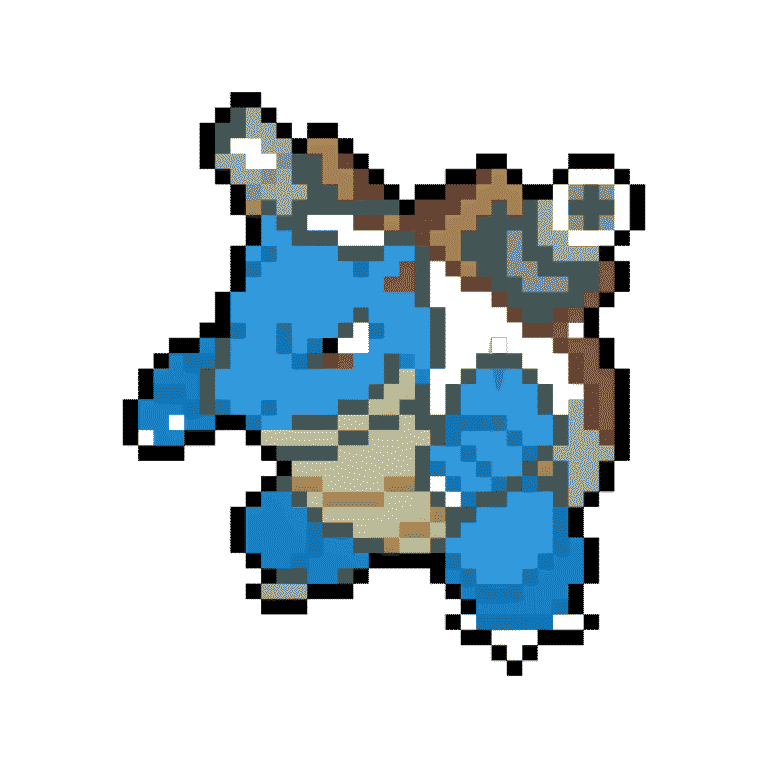 Blastoise – Pokemon Pärlplatta Mönster