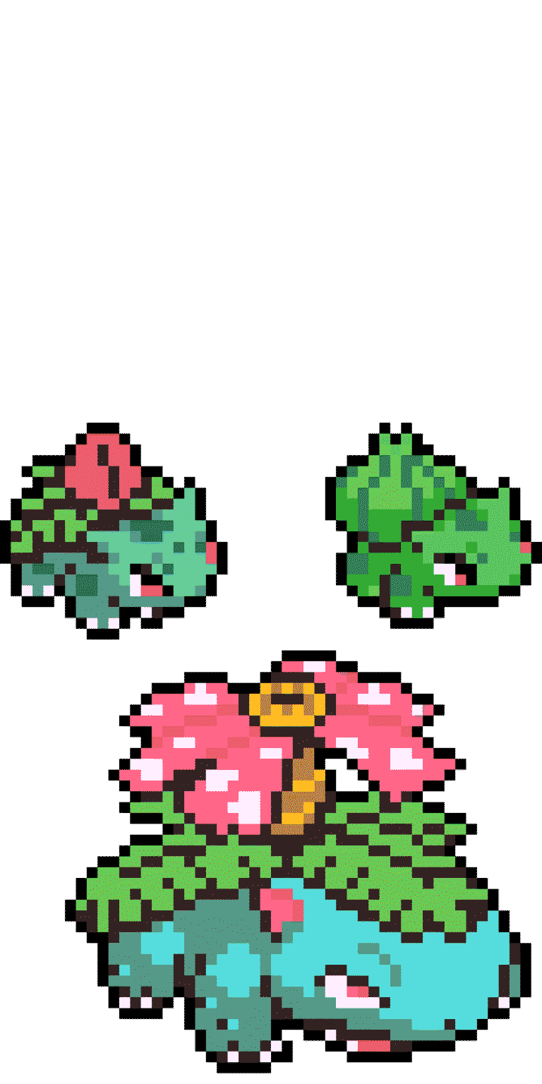 Bulbasaur Utvecklingar – Pokemon Pärlplatta Mönster