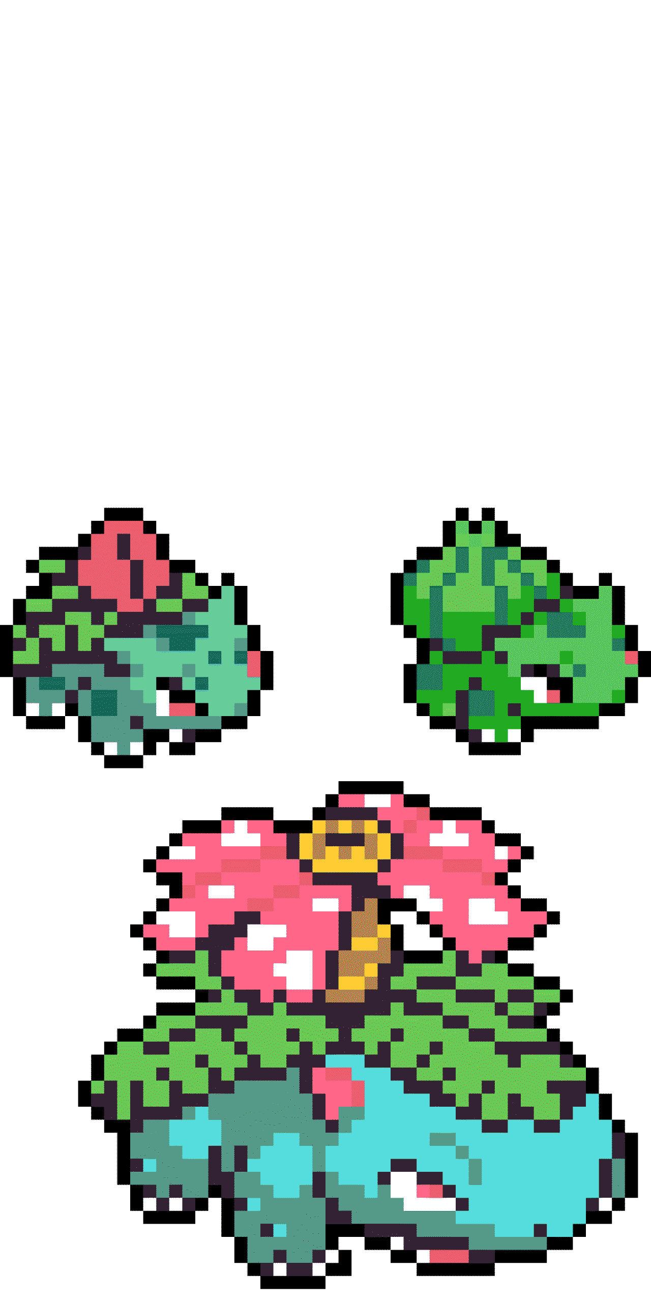 Pärlplatta mönster för Bulbasaur Evoluciones