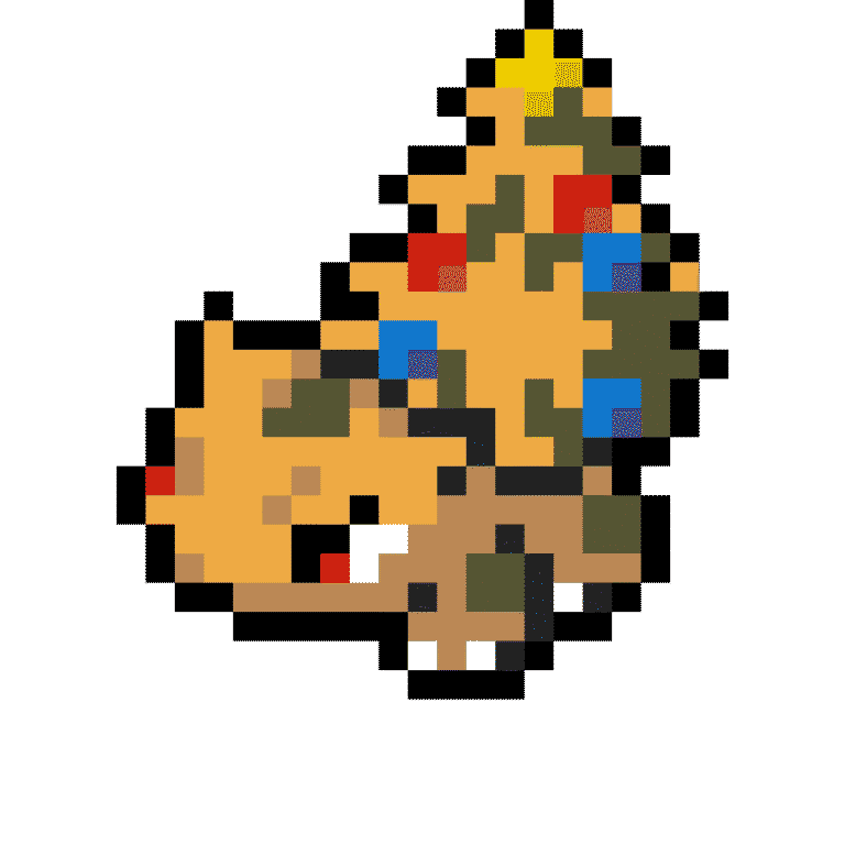 Bulbasaur Navideño – Pokemon Pärlplatta Mönster