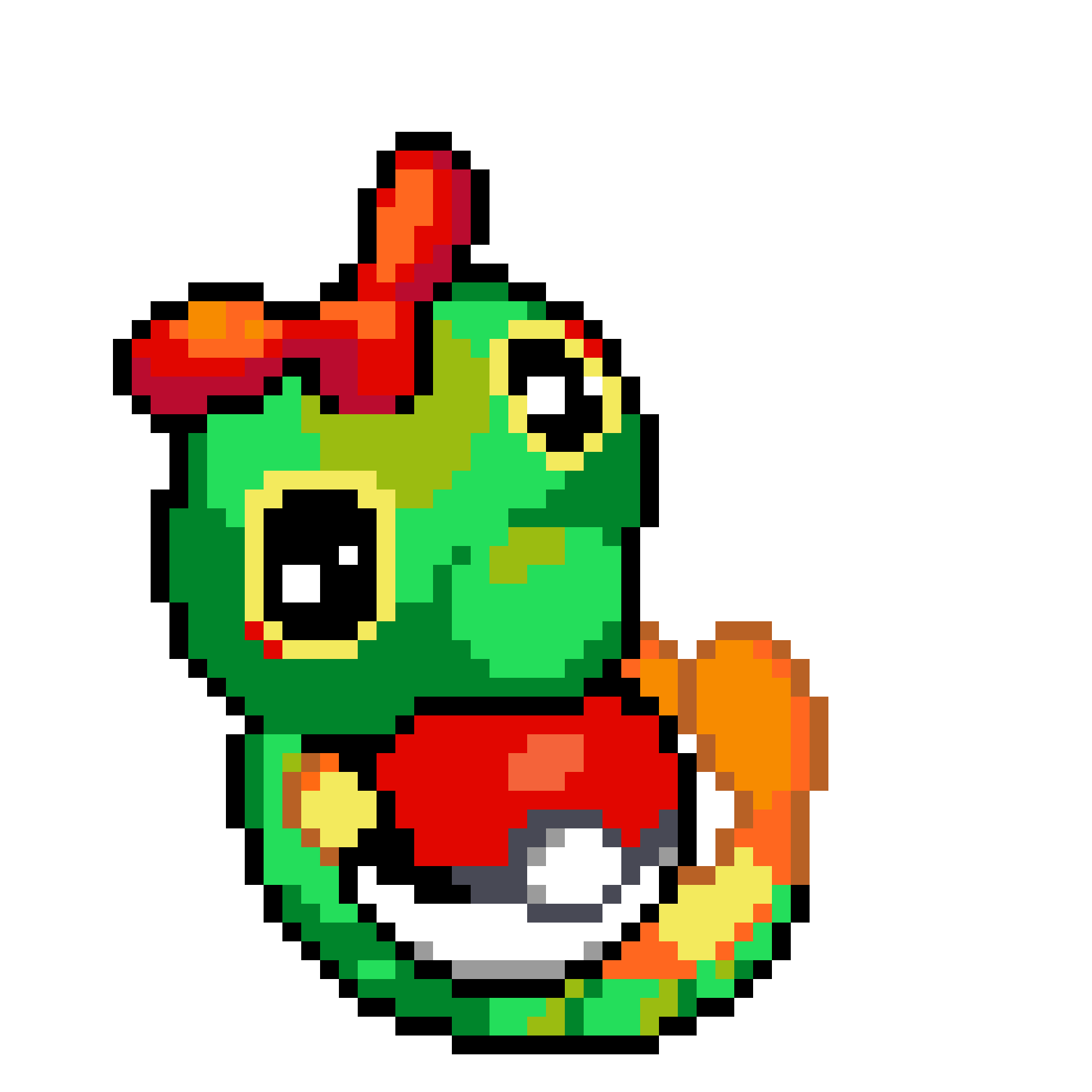 Pärlplatta mönster för Caterpie