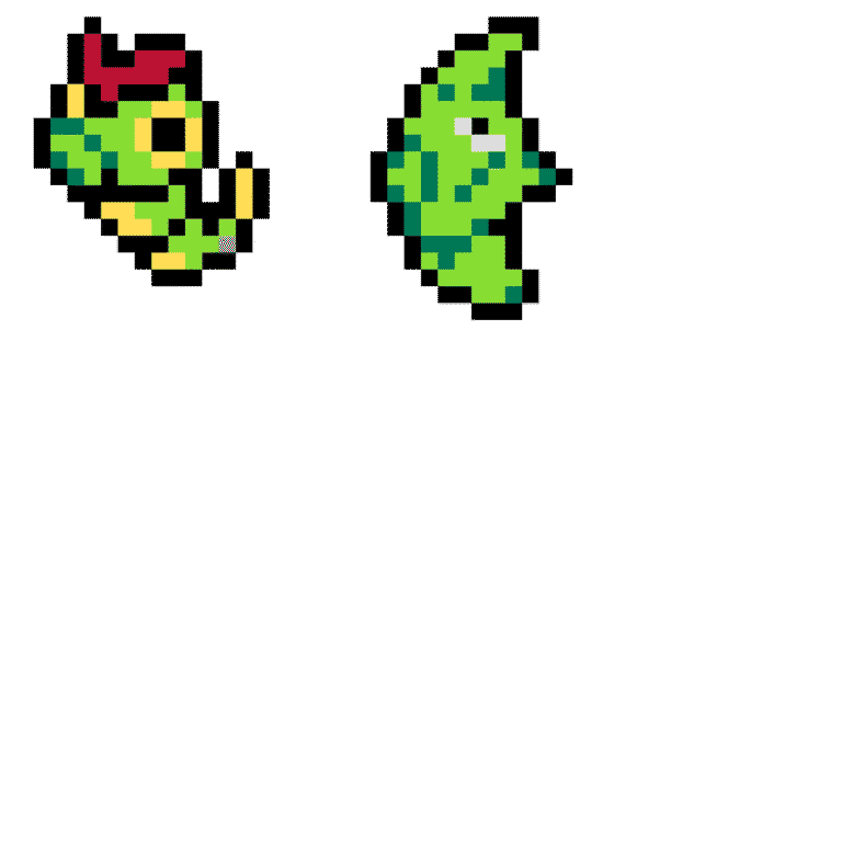 Caterpie och Metapod – Pokemon Pärlplatta Mönster