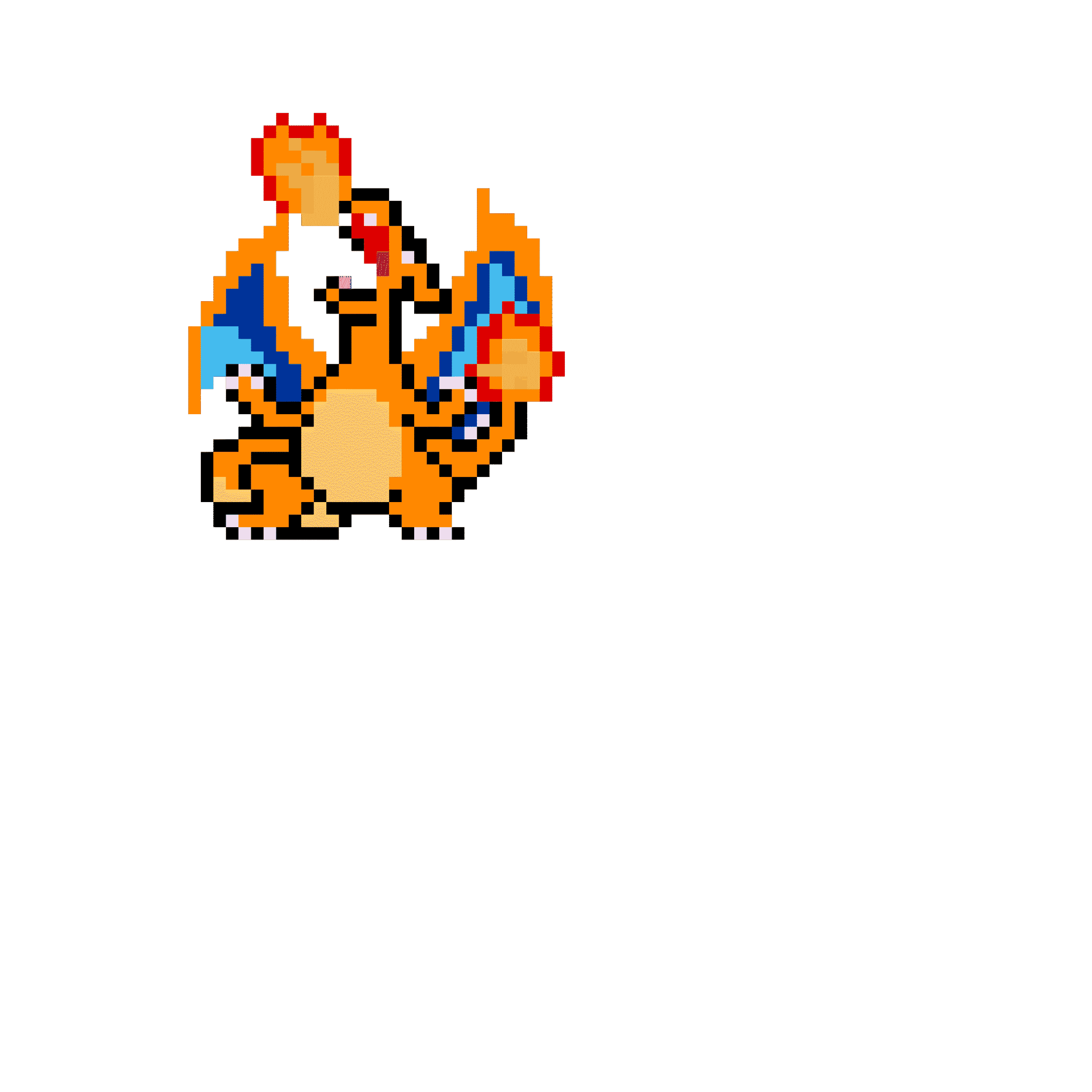 Pärlplatta mönster för Charizard