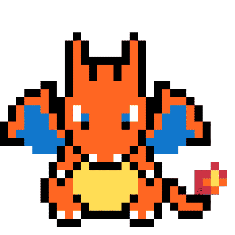 Charizard – Pokemon Pärlplatta Mönster