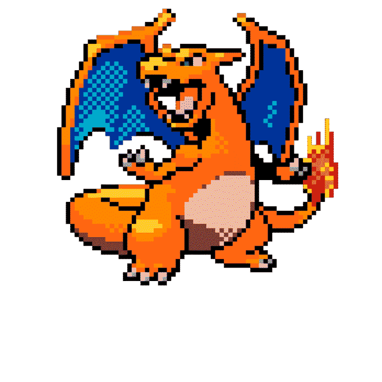 Charizard – Pokemon Pärlplatta Mönster