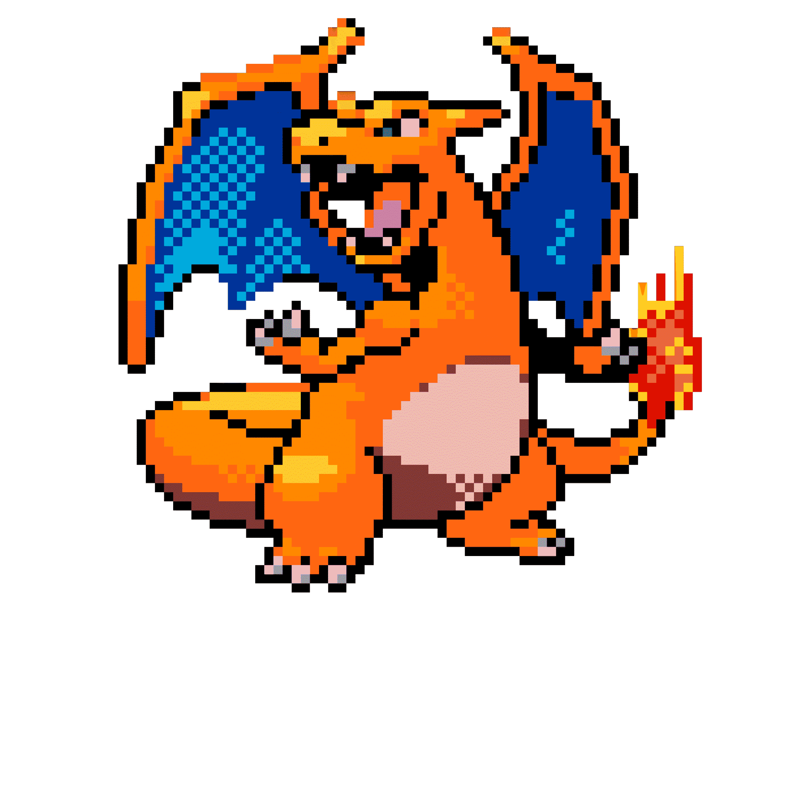 Pärlplatta mönster för Charizard