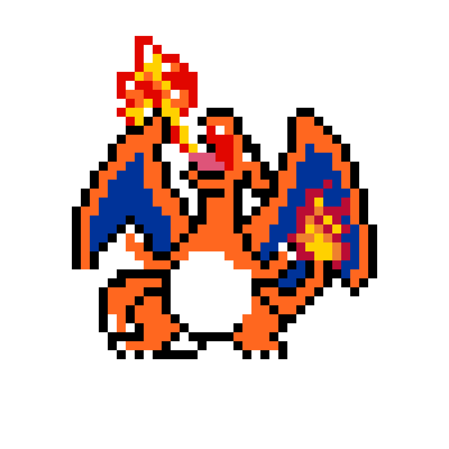 Pärlplatta mönster för Charizard