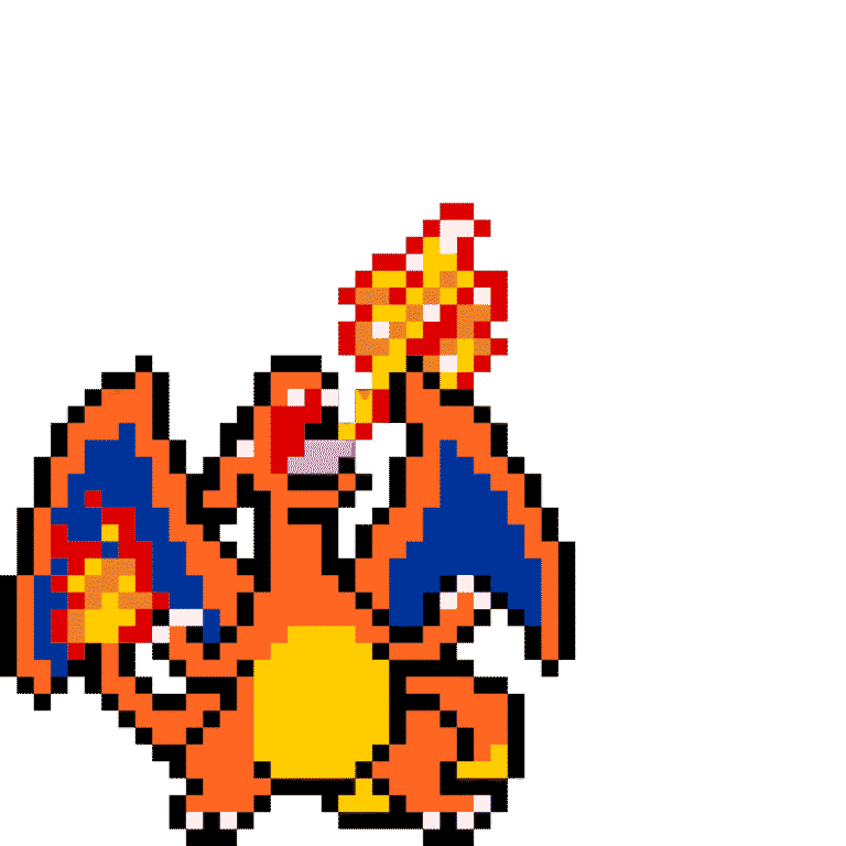 charizard – Pokemon Pärlplatta Mönster