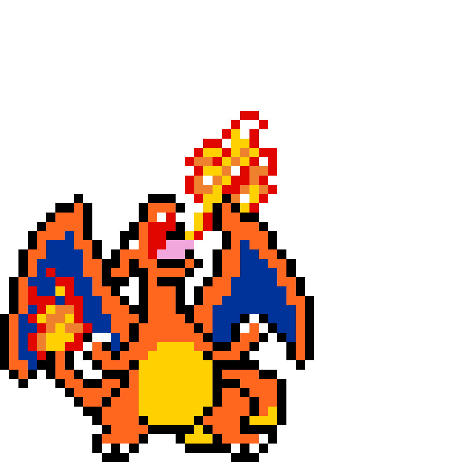 Pärlplatta mönster för charizard