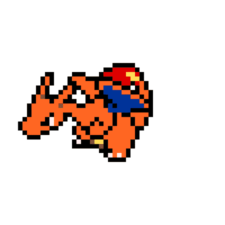 charizard – Pokemon Pärlplatta Mönster