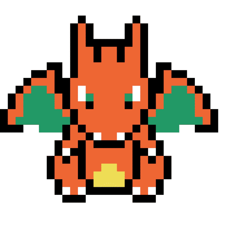 Charizard – Pokemon Pärlplatta Mönster