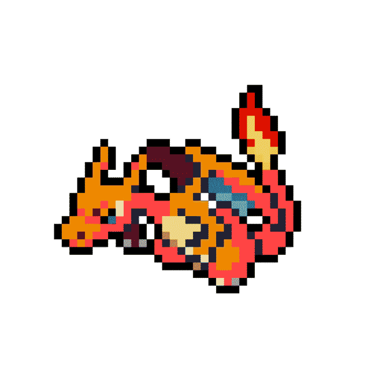 Charizard – Pokemon Pärlplatta Mönster