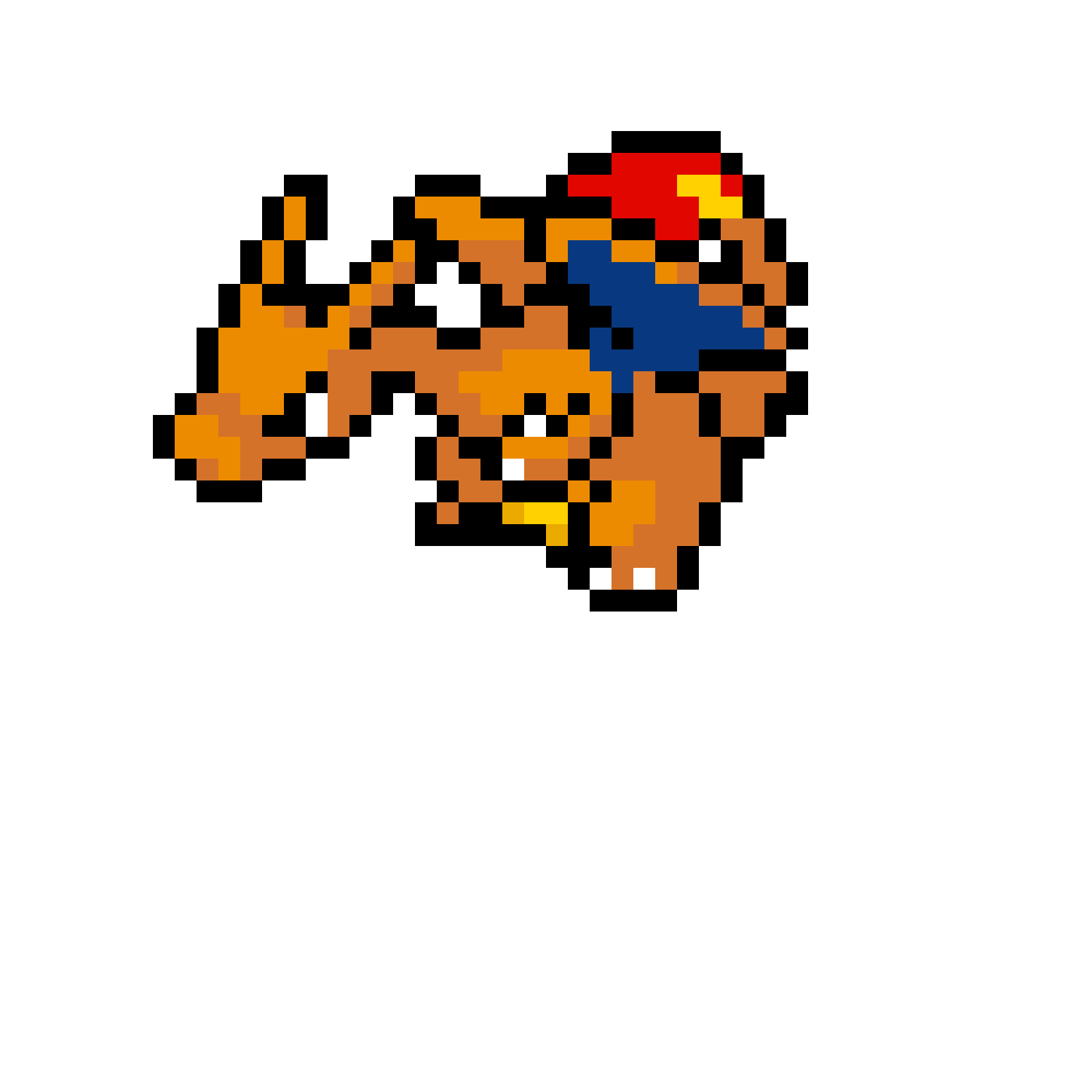 Pärlplatta mönster för Charizard