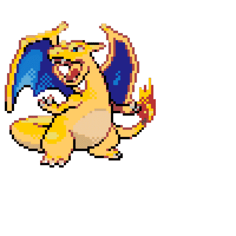 Charizard Tavla – Pokemon Pärlplatta Mönster