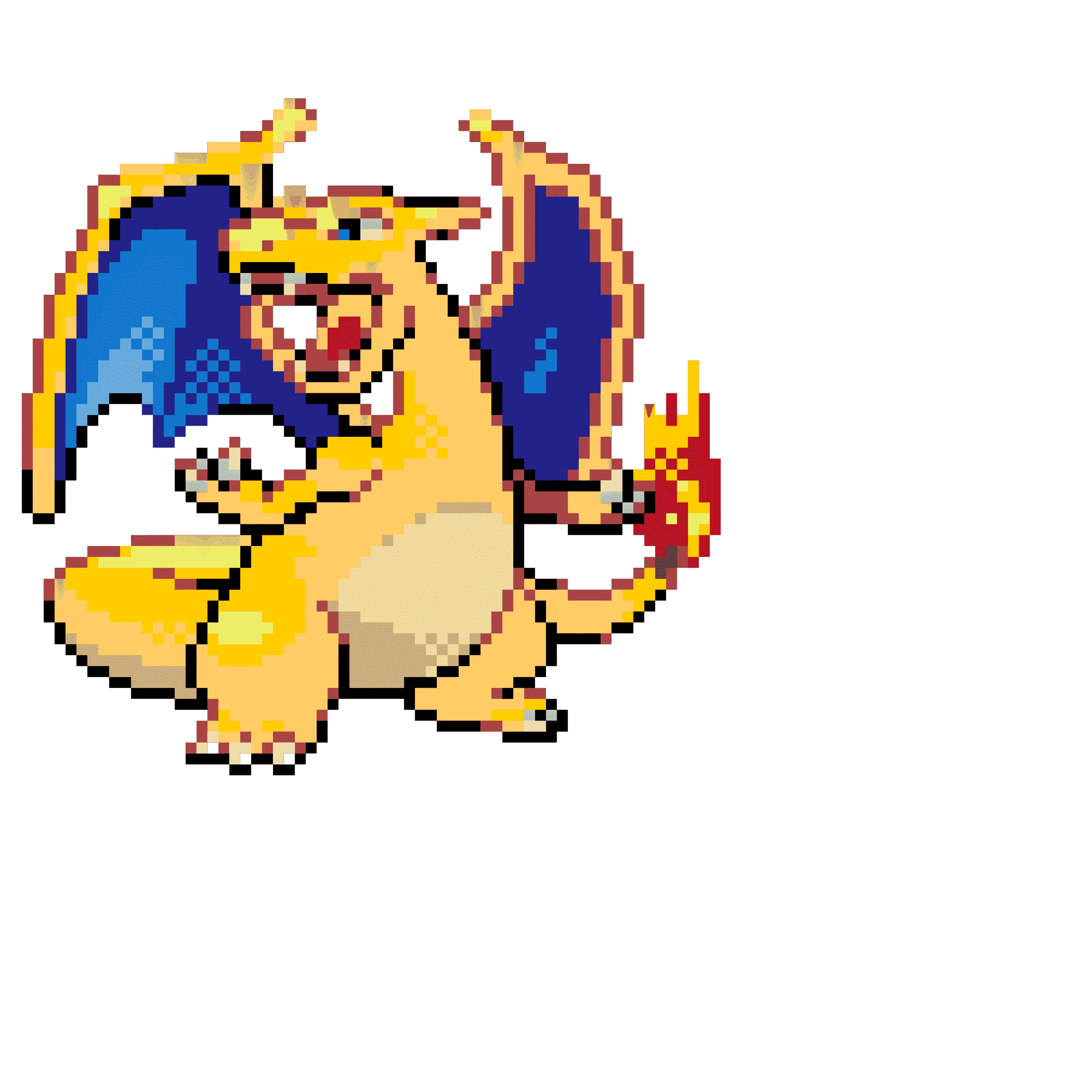 Pärlplatta mönster för charizard cuadro