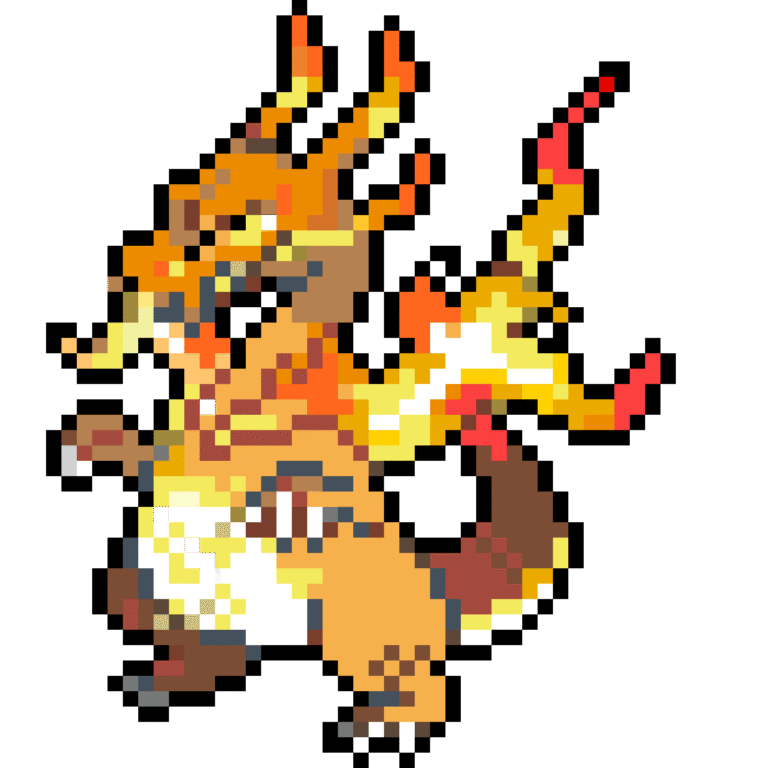 Charizard GigantaMax – Pokemon Pärlplatta Mönster