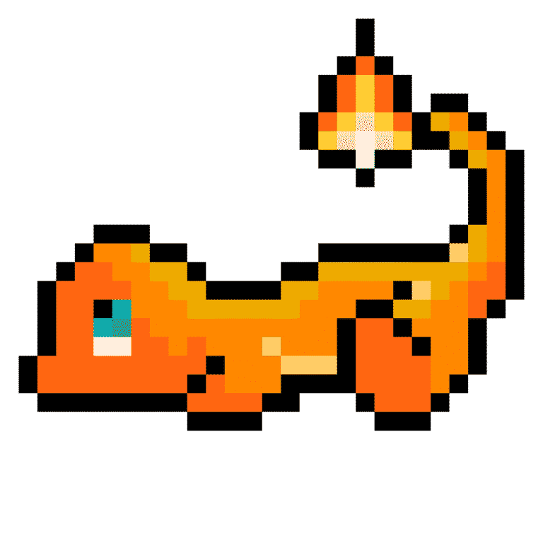 charmander – Pokemon Pärlplatta Mönster