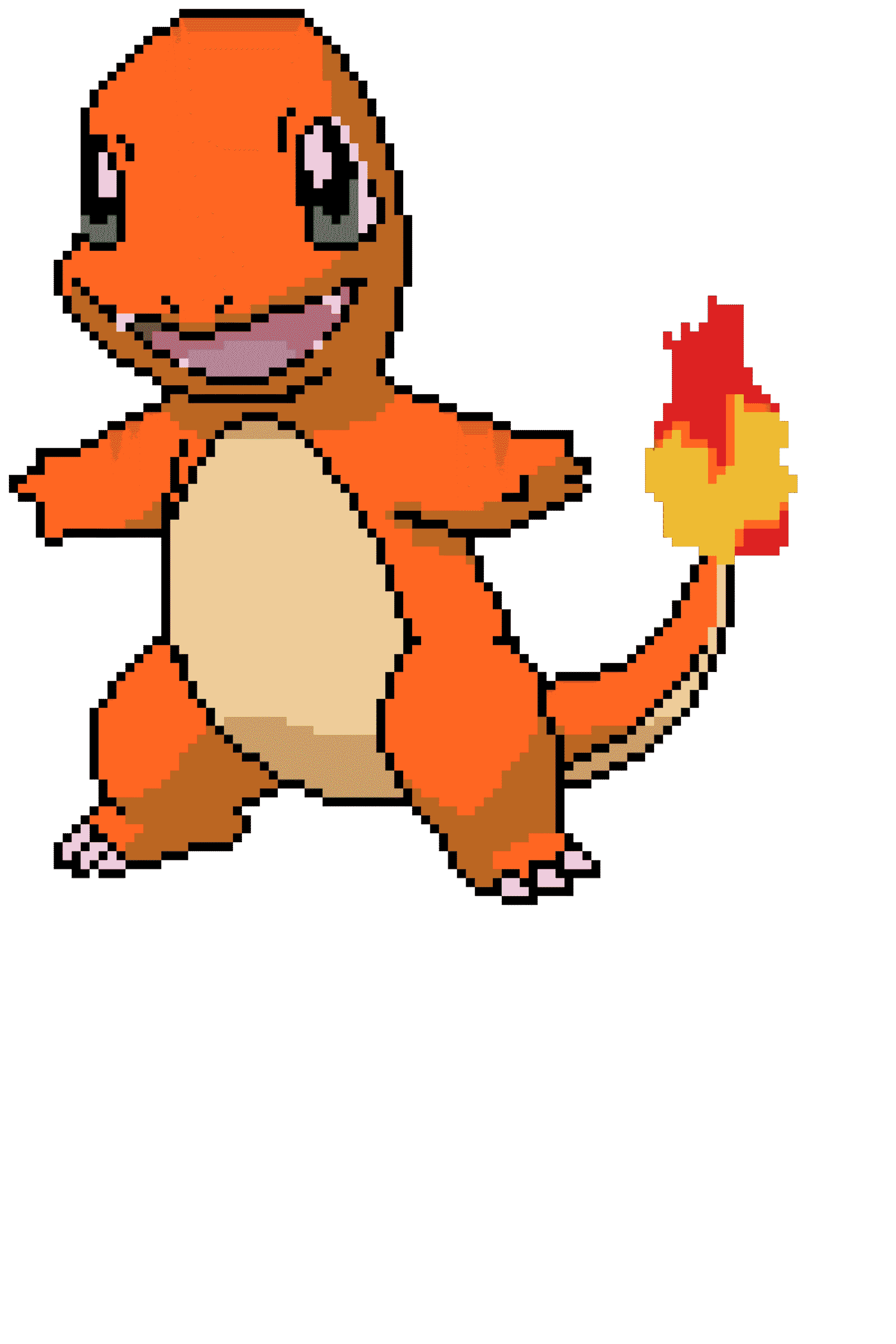 Pärlplatta mönster för charmander