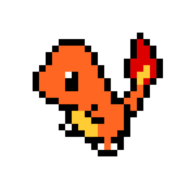 Charmander – Pokemon Pärlplatta Mönster
