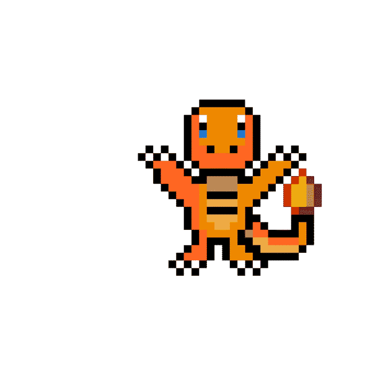 Charmander – Pokemon Pärlplatta Mönster