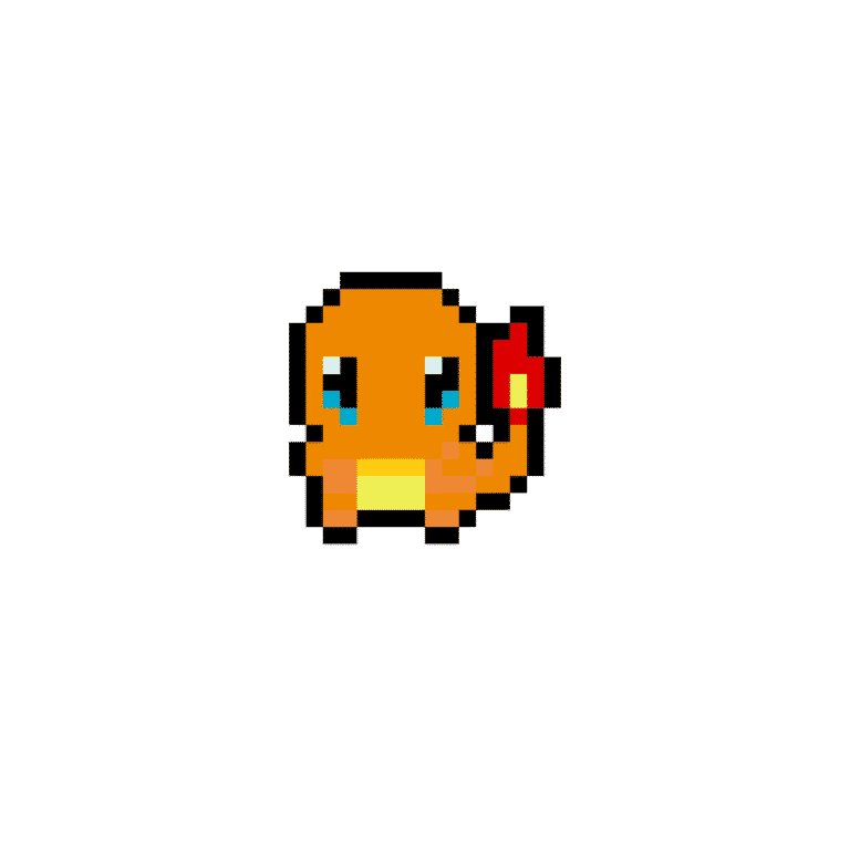 Charmander – Pokemon Pärlplatta Mönster